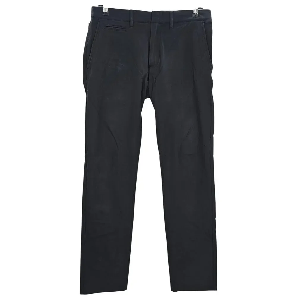 J. Crew Mens size 31/30 484 Slim Fit Tech Chino Dress Pants Black AW005 NEW